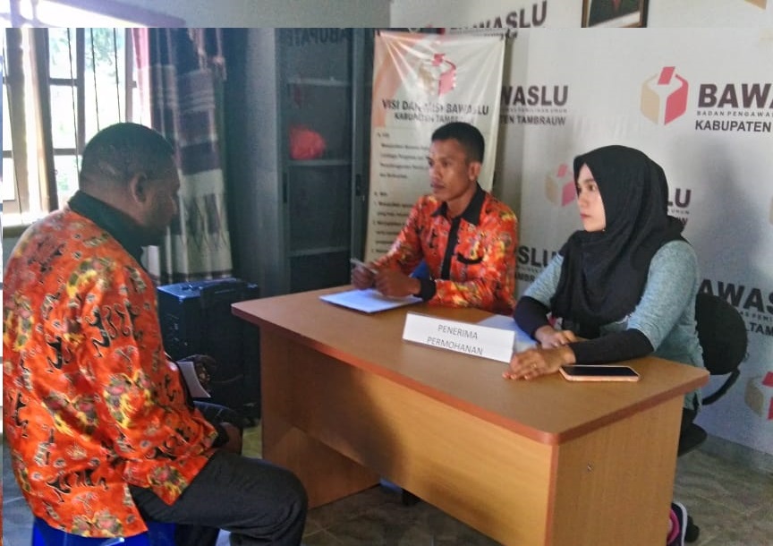 Simulasi tata cara penerimaan permohonan penyelesaian sengketa proses pemilu