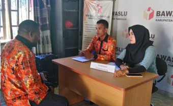 Simulasi tata cara penerimaan permohonan penyelesaian sengketa proses pemilu